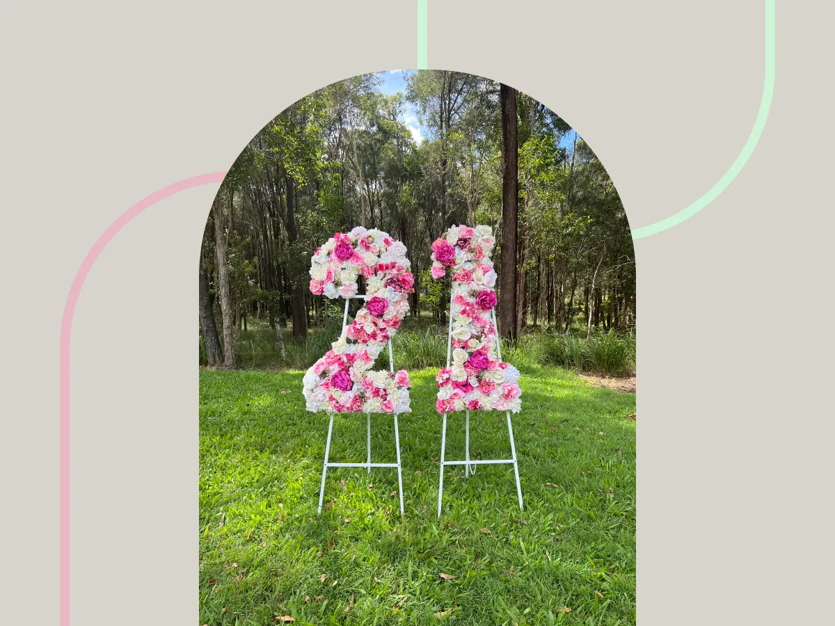 Flower Walls, Letters & Numbers Hire
