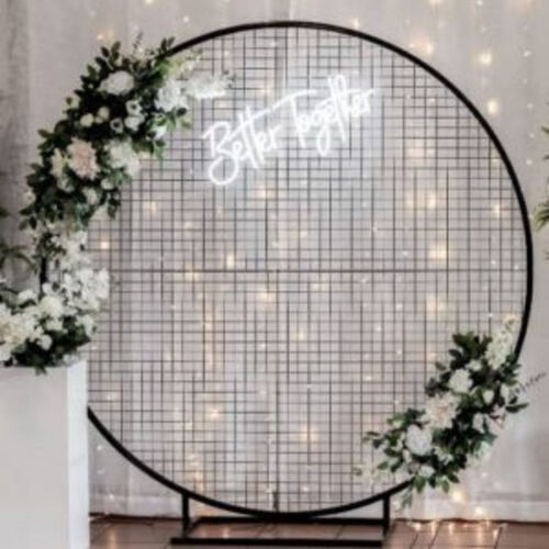BLACK CIRCULAR MESH BACKDROP