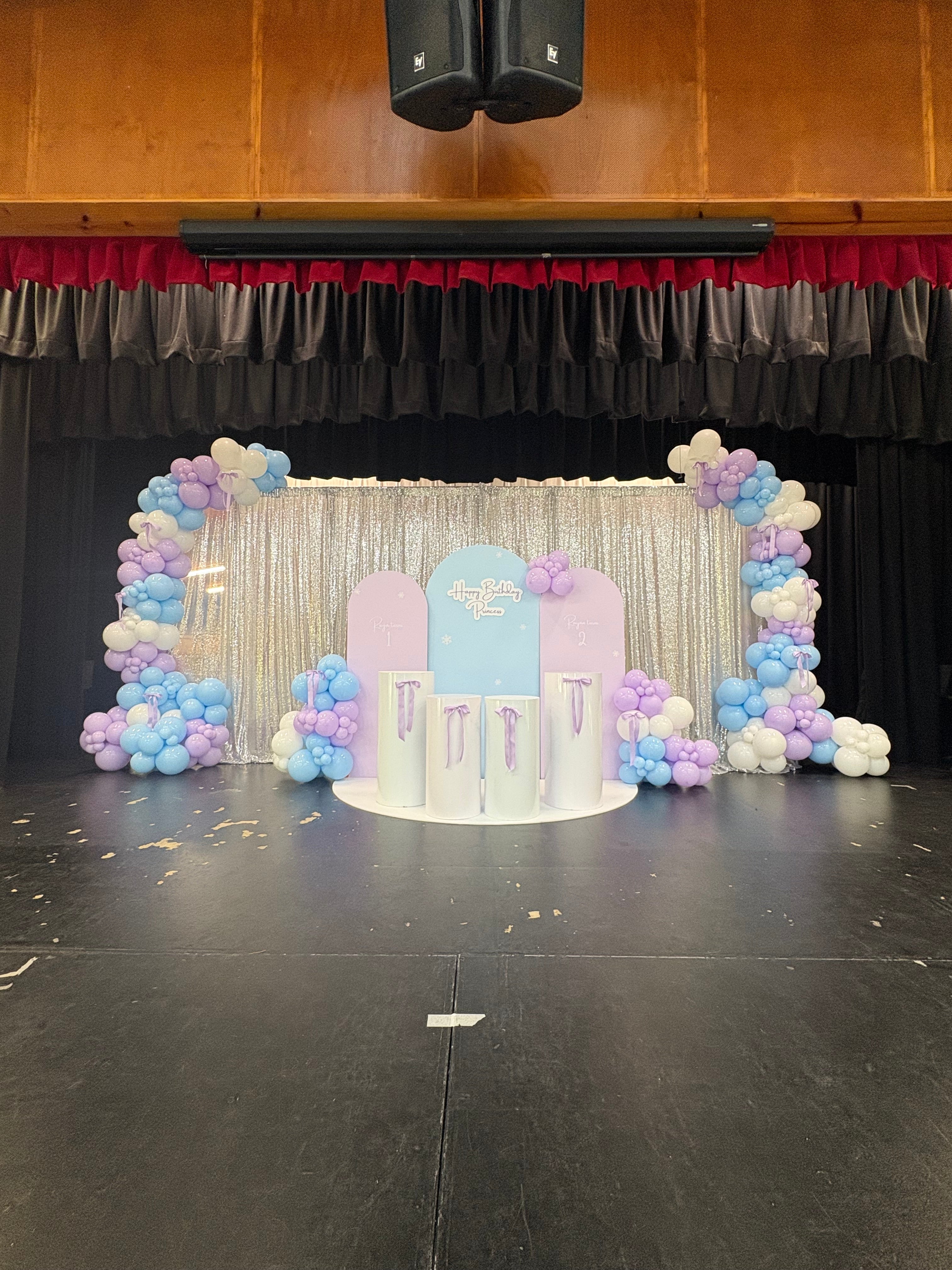 Purple and Blue Princess Setup