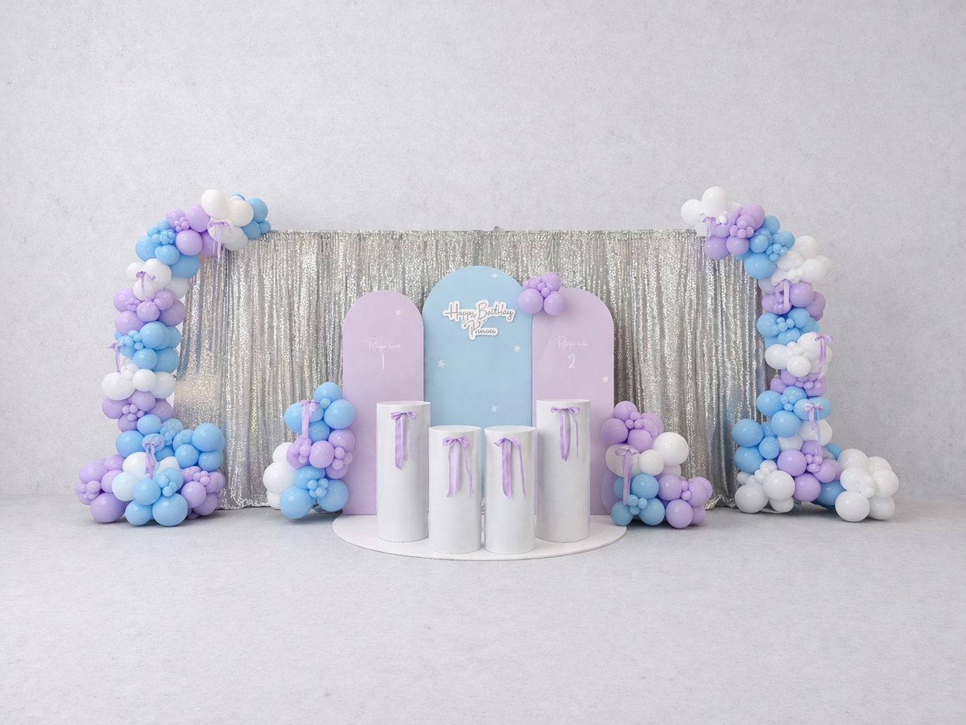 Purple and Blue Princess Setup